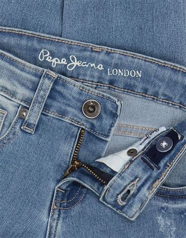 Pepe Jeans Girls Solid Blue Jeans